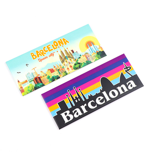 Imán de Refrigerador Personalizado con Logotipo, Recuerdo de España, <span class=keywords><strong>Barcelona</strong></span>, Imán de Metal, Cartón, Placa - Product Image 1