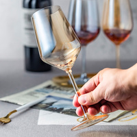 Gobelet de table de restaurant, acier inoxydable, vin rouge, verre à vin coloré, vente en gros