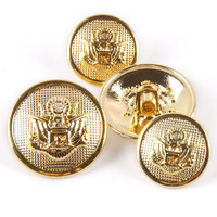 Boutons uniformes en laiton, directement de l'usine, embossés, motif étoile à cinq branches, pour la sécurité ferroviaire et les patrouilles, pour costumes professionnels et vêtements de travail