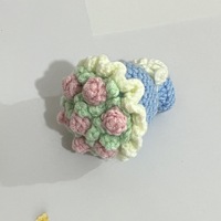 Kado Valentine Baru: Buket Bunga Kecil Rajutan DIY, Hadiah untuk Anak Perempuan, Buket Bunga Rajut Mini Boneka