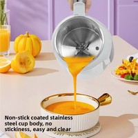 Machine à lait de soja portable avec écran tactile et bac à noix, pour usage domestique, prise en charge de la langue allemande, capacité de 1500 ml