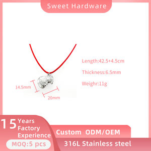 Collier pendentif <span class=keywords><strong>Jésus</strong></span> tendance en acier inoxydable 316L plaqué or, fait à la main, cordon en cuir noir tressé, bijoux chrétiens, cadeau - Product Image 4