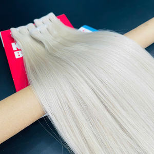 Extensiones de cabello de trama de genio invisible fino ruso Trama de genio de cabello humano dibujado Doble - Product Image 6