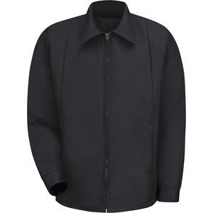 เสื้อแจ็คเก็ตผ้าปะติดแบบมีซับในสำหรับช่างผู้ชายสีแดง - Product Image 1