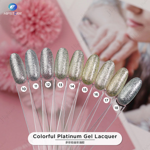 Esmalte de Gel Brillante Platino de Marca Privada Hipsterr, Esmalte de Gel Colorido con Destellos Platino para Salón de Uñas Profesional - Product Image 2