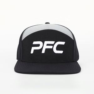 Logo brodé de haute qualité 7 panneaux en polyester à bord plat trou découpé au laser Gorras vente en gros de casquette Snapback noire étanche personnalisée - Product Image 2