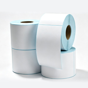 Étiquettes adhésives thermiques Sairen 76x130, papier de glaçage 120mic, adhésif thermofusible pour l'impression de codes-barres en logistique et entrepôt - Product Image 2