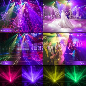 YSH RGB Y <span class=keywords><strong>Lasercube</strong></span> à quatre trous DMX512 11 canaux, contrôle sonore, lumière laser LED, lumières laser DJ disco pour boîte de nuit, scène, fête - Product Image 3