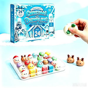 Christmas Mystery Dumpling <b>Advent</b> <b>Calendar</b> Various Dumpling Christmas Squishy TPR Squeeze Stress Relief <b>Toy</b> 24 Holiday Surprise - Product Image 2