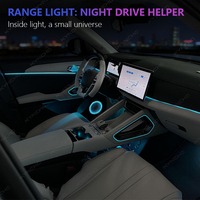 Pour BYD YUAN, éclairage ambiant LED pour voiture, l'éclairage ambiant intérieur peut être synchronisé avec le rythme de la musique, éclairage ambiant automobile