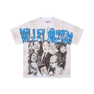 T-shirt da <span class=keywords><strong>uomo</strong></span> Vale Sports in cotone 100% stile hip hop europeo-americano, vestibilità ampia, manica corta, stampa effetto invecchiato Valley Dreams - Product Image 4
