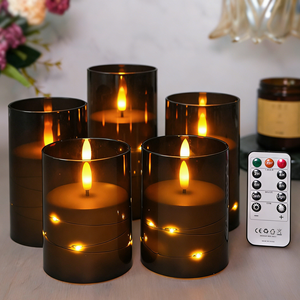 Velas LED Negras sin Llama para Halloween con Cable <span class=keywords><strong>de</strong></span> Cobre, Lámpara <span class=keywords><strong>de</strong></span> 3 Piezas, Decoración <span class=keywords><strong>de</strong></span> Iluminación <span class=keywords><strong>de</strong></span> Ambiente Espeluznante Personalizada para Fiestas y Casas Encantadas - Product Image 2