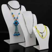 Acrylique Transparent De Luxe Collier Bijoux Présentoir Comptoir Pendentif Chaîne Piercing Boucles D'oreilles Décorer Exposition Buste
