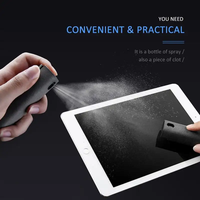 Amaz 2 en 1 Outil de nettoyage d'écran portable Nettoyeur de brouillard d'écran tactile Nettoyeur d'écran en spray pour tous les téléphones Latops Tablettes Écrans