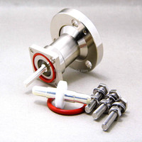 Connecteur coaxial RF à bride EIA 7/8 po pour usine électrique, broche filetée M5 de 25 mm, type de fiche à bride carrée de 32 mm