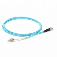LC UPC ke ST UPC 2.0mm 50 125 kabel Patch serat optik OM3 Multimode dupleks