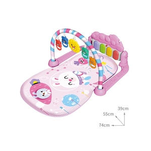 Gimnasio de actividades musical para bebés con <span class=keywords><strong>piano</strong></span>, tapete de juego y sonajeros colgantes, centro de actividades para recién nacidos e infantes - Product Image 6