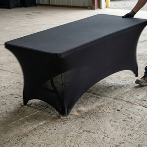 Housse de table extensible en spandex ivoire lavable de 30 pouces pour table haute, drap de table cocktail ajusté - Product Image 1