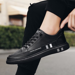 New Breathable Small <b>White</b> Shoes Versatile Thick Sole Sports Shoes for Male Students Casual Low Top Thick Sole Board Shoes - Product Image 4