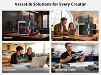 Stampante 3D Flashforge Creator 5 ad Alta Velocità con Livellamento Automatico, Stampante 3D FDM Multicolore