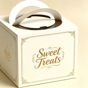 Cajas para Pasteles con Estampado de Ositos, Lindas y Portátiles, con Asa, para Empacar Postres, Caja de Papel con Diseño Personalizado para Mousse, Pastelería y Cumpleaños - Product Image 3