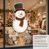 Autocollants statiques de Noël pour fenêtres