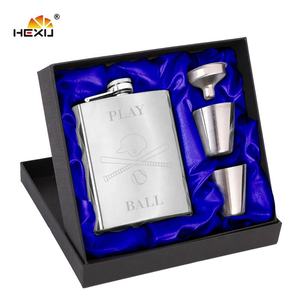 قارورة جيب من الفولاذ المقاوم للصدأ الأكثر مبيعًا بسعة 7 أونصات مانعة للتسرب مع مجموعة هدايا مخصصة في صندوق هدايا لأعياد الميلاد - Product Image 2