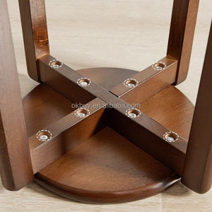 Moderne Eetkamer Woonkamer Restaurant En Coffeeshop Massief Houten Frame Stoelkrukken Te Koop Stapelbare Houten Krukken - Product Image 4