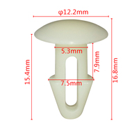 02427 Fixations en plastique pour carrosserie automobile, clips de retenue à pousser, rivets en plastique, clips et attaches en plastique pour automobile