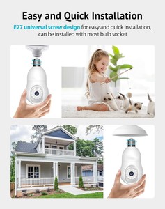 Tuya 4MP Trong Nhà An Ninh Máy Ảnh Không Dây Bóng Đèn 2.4G 5G 360 2K Alexa Tương Thích Màu Sắc <span class=keywords><strong>Video</strong></span> Âm Thanh Báo Động E27 PTZ Tầm Nhìn Ban Đêm - Product Image 6