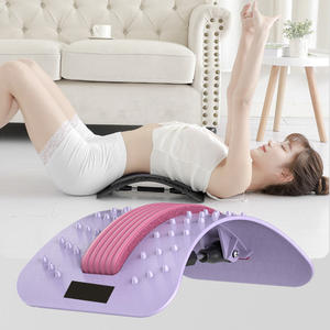 مدلك نقالة ظهر متعدد المستويات قابل للتعديل استرخاء العمود الفقري بتقويم العمود الفقري مجموعة واحدة للعلاج الطبيعي أسود أرجواني - Product Image 6