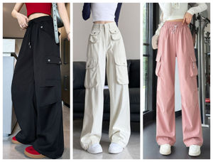 Overoles Cargo de Cintura Alta para <span class=keywords><strong>Mujer</strong></span>, Talla XL, Estilo Americano, Deportivos, Casuales, para Verano, Antiarrugas, 100% Poliéster, de Secado Rápido - Product Image 5