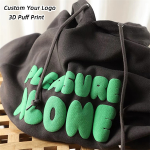 Sweat à capuche unisexe de haute qualité, coupe classique, grande taille, automne, 100% coton, personnalisable avec un logo en mousse 3D sur le devant - Product Image 2