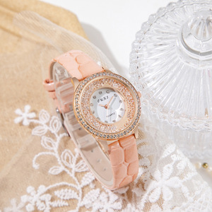 Orologi all'ingrosso di lusso da donna alla moda con diamanti al quarzo in pelle oro rosa orologio da donna orologio da donna Relojes <span class=keywords><strong>Mara</strong></span> Mujer - Product Image 1