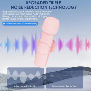 Micrófono de Solapa Inalámbrico de 2.4G con Cancelación de Ruido, Condensador para Grabación de Video, Entrevistas, Diseño con Clip - Product Image 2