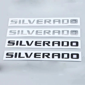 Entrega de Fábrica, Letras 3D para Parachoques Trasero de Auto, Logotipo SILVERADO, Adhesivos para Auto con Electroplateado ABS - Product Image 3
