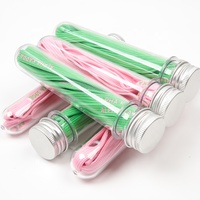 Lacets plats en Silicone, personnalisés, avec Logo, 50 pièces, breloques pour chaussures, avec emballage de Tube en plastique, vente en gros