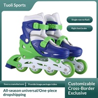 Nouveau style Patins à roulettes d'extérieur professionnels pour garçons et filles, ajustables, résistants à l'usure, avec coque en maille PU et roulements ABEC-7