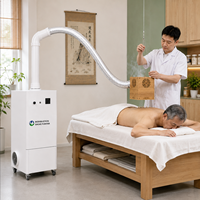Purificateur de fumée de moxibustion sans conduit avec filtre ESP HEPA et charbon actif pour cliniques de TCM et d'acupuncture à lit unique