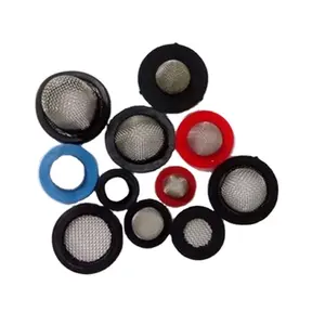 3/4 1 Inch 30 60 90 100 Mesh Rubber Frame Filter Element Bowl Shape Cone Filter Filter Caps For Shower Head Washer