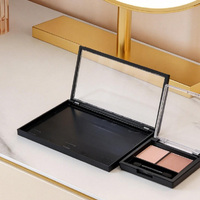 Palette de fards à paupières personnalisée multicolores, rectangulaire, épaisseur 3 mm, en plastique, pour blush et fard à paupières, emballage compact pour maquillage, marque privée