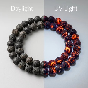 Perles en pierre <span class=keywords><strong>de</strong></span> lave naturelle, rondes, noires, en roche volcanique, perles en vrac <span class=keywords><strong>de</strong></span> 6 mm et 8 mm, perles <span class=keywords><strong>de</strong></span> pierres précieuses pour la fabrication <span class=keywords><strong>de</strong></span> bijoux DIY, bracelets, vente en gros - Product Image 2
