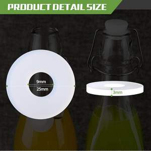 Juntas de Silicona Litorange para Botellas con Tapa Abatible, Paquete de 40, Transparentes, Reutilizables, Sellos para Botellas de Cerveza, Accesorios de Bar - Product Image 2