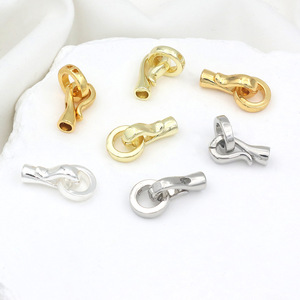 Cierre de collar con perlas chapado en oro de 18k, cierre universal, colgante para pulsera B67 - Product Image 3