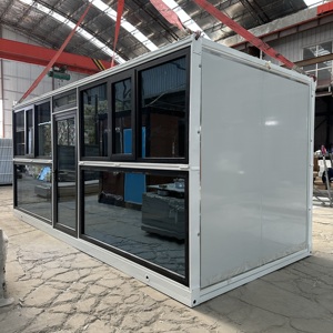 Wholesale Price Insulated Waterproof Modular Folding Glass Container House Ready Fold Out Sea Container House - Product Image 1