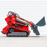 Mini-chargeuse compacte à deux cylindres, moteur homologué CE EPA, avec godet hydraulique pour travaux de jardinage, d'agriculture et d'aménagement paysager