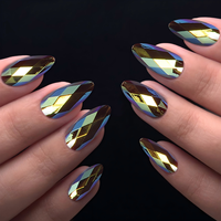 Uñas Postizas Artificiales Reutilizables de Alta Calidad Estilo Francés, Uñas a Presión Personalizadas al por Mayor, Certificadas Halal