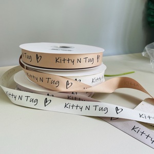 Tùy chỉnh thương hiệu Logo bông vải may in nhãn Ribbon với logo mang nhãn hiệu bông Ribbon Rolls - Product Image 5
