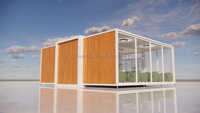 Mobile 20ft 30ft 40ft 2 3 4 5 6 chambres à coucher pliante extensible petite maison préfabriquée conteneur maisons restaurant remorque prix
