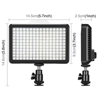 Lumière de studio portable PULUZ à 176 LED, dimmable, à installer sur la caméra, mini lumière vidéo photo pour une photographie parfaite